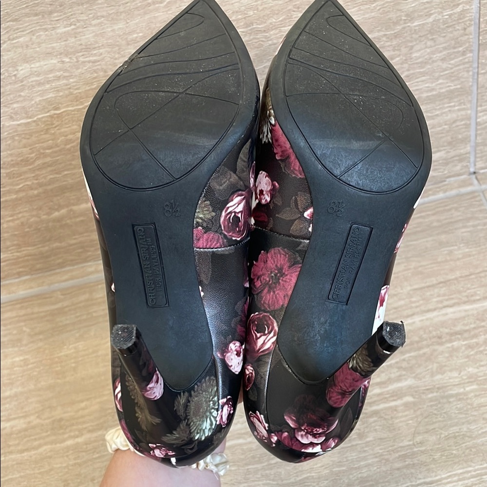 CHRISTIAN SIRIANO UEC Women’s Size 8.5 Floral Stiletto Pumps - Picture 9 of 9